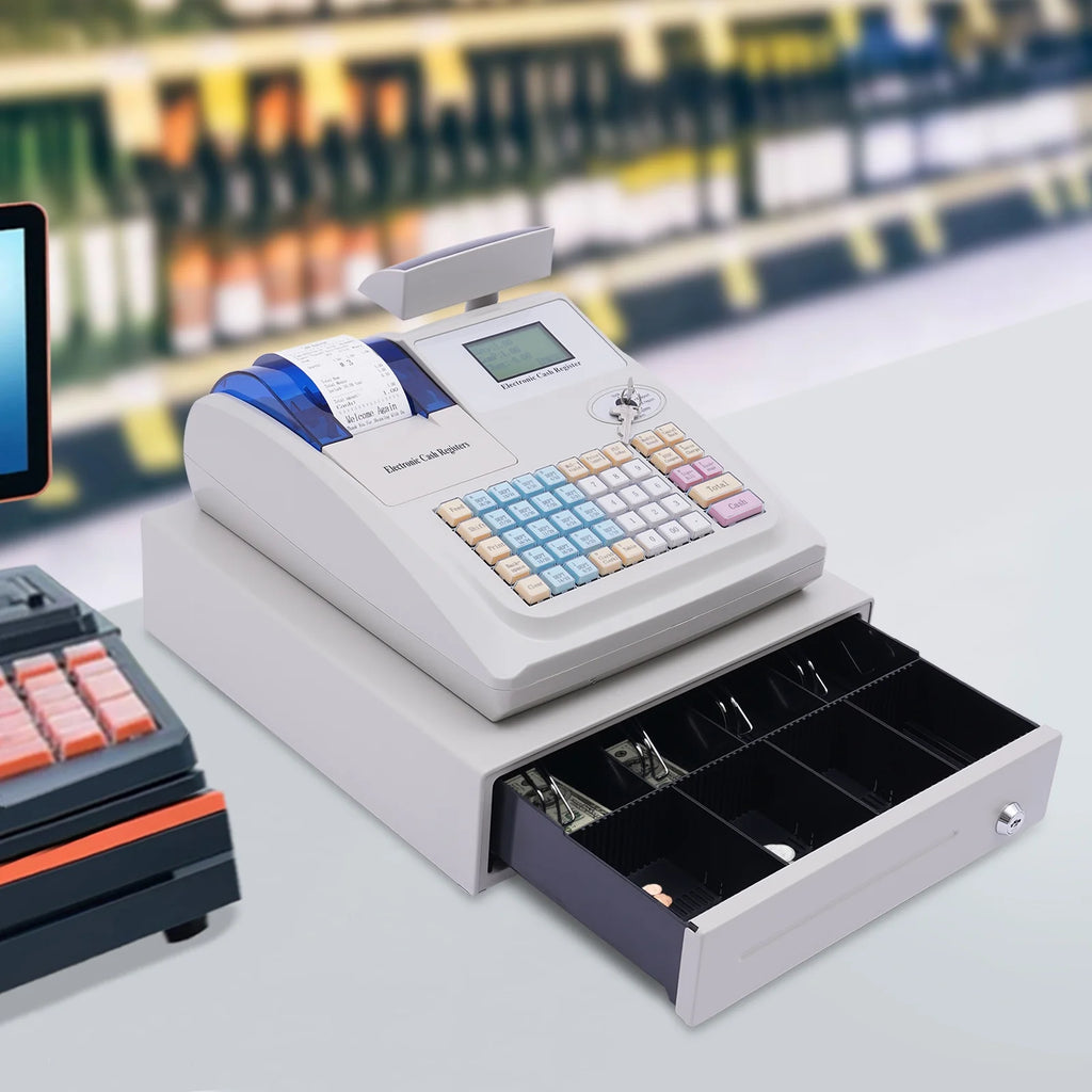 48 Keys Electronic Cash Register with Thermal Printer LED Display H76384