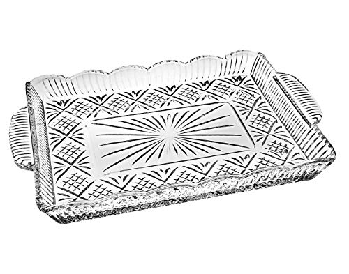 Crystal Rectangular Serving Tray, Clear, 16x1.75x11 B687089