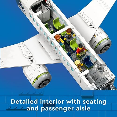 Passenger Airplane Building Toy Set with 9 Minifigures N6391