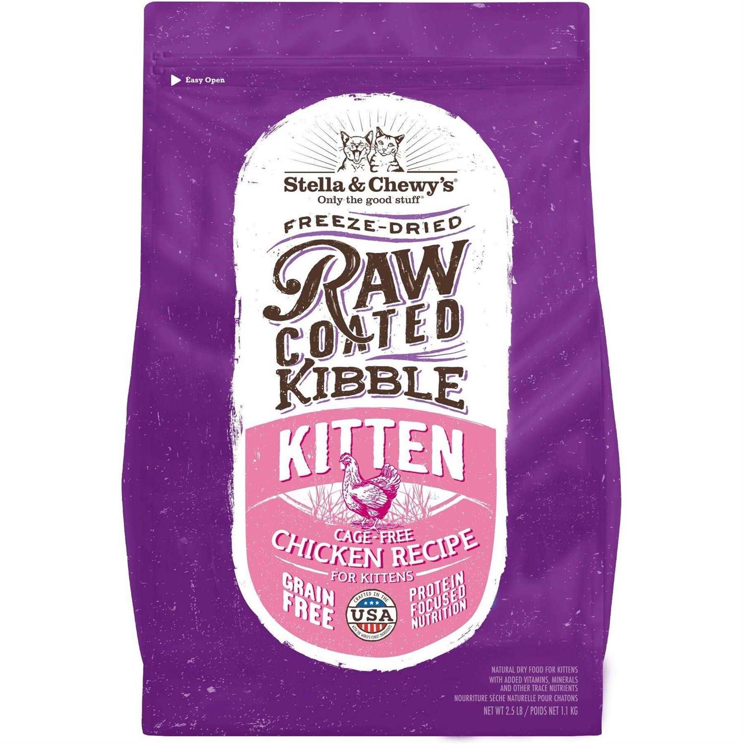 Raw Coated Cage-Free Chicken Kitten Dry Cat Food U55204