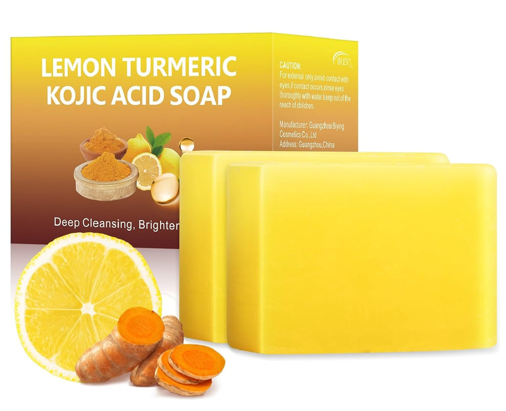 Lemon Turmeric Kojic Acid Soap Bar (2 Pack) F242778