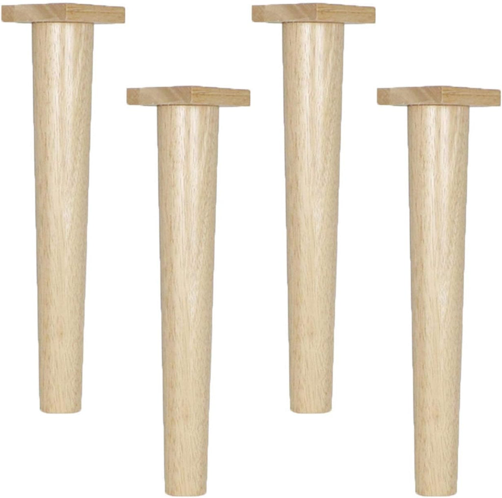 4 Pieces Solid Wood Straight Cone Replacement Table Legs G94359