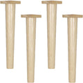 4 Pieces Solid Wood Straight Cone Replacement Table Legs G94359