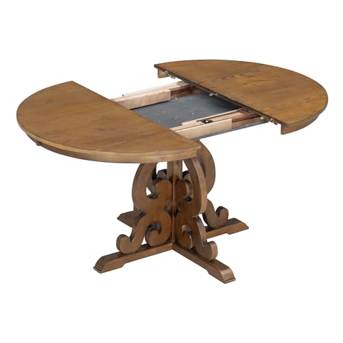 5-Piece Rectangular Counter Height Wood Dining Table Set with 4 Upholstered Chairs O370