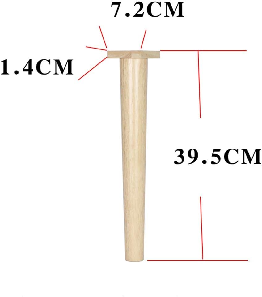 4 Pieces Solid Wood Straight Cone Replacement Table Legs G94359
