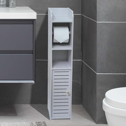 White 4-Tier Toilet Paper Holder Stand R946