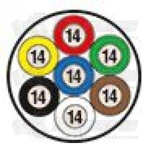 14 Gauge 7 Way Conductor RV Trailer Cable Cord H547