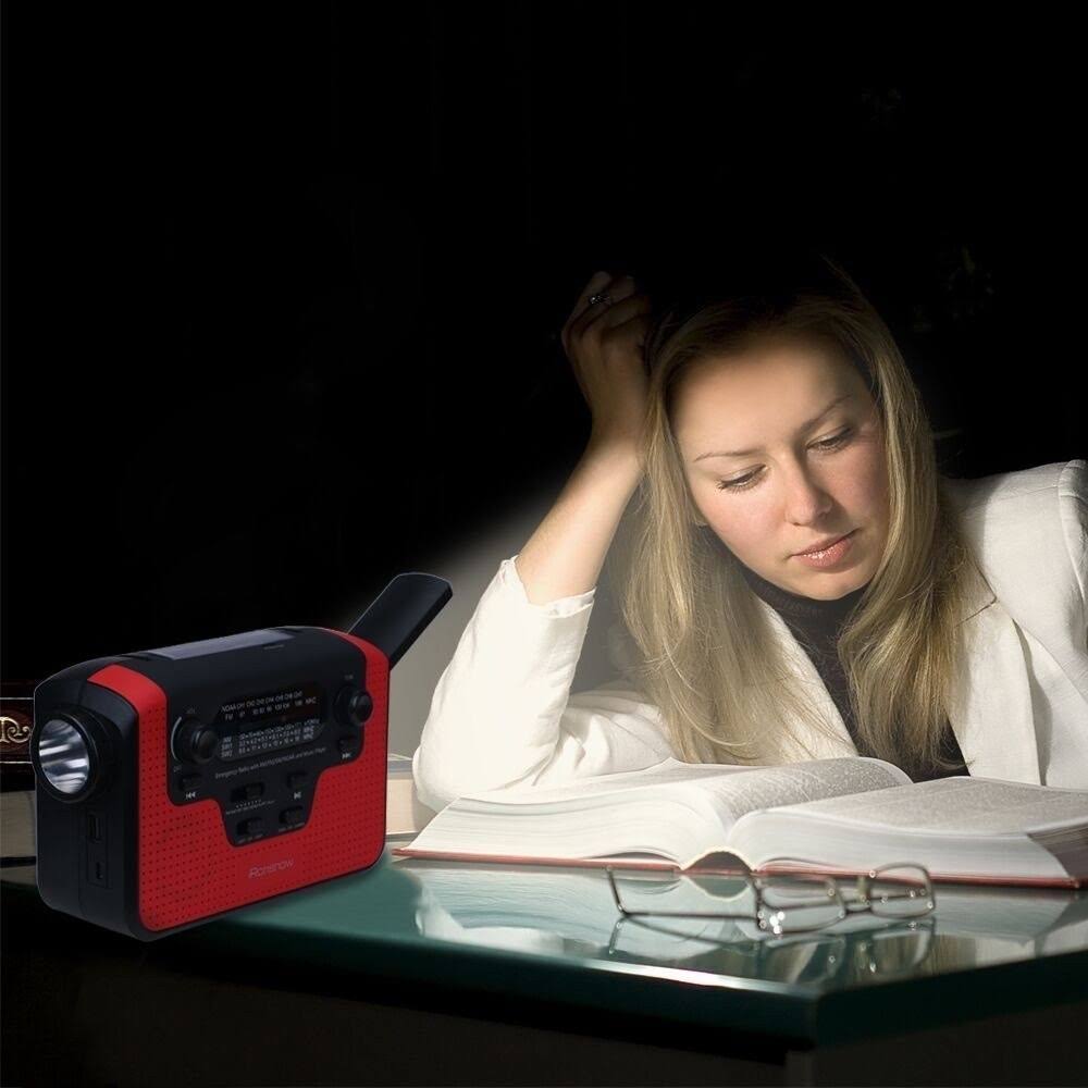 Solar Hand Crank Emergency AM/FM/SW/WB Radio with Alarm V286697