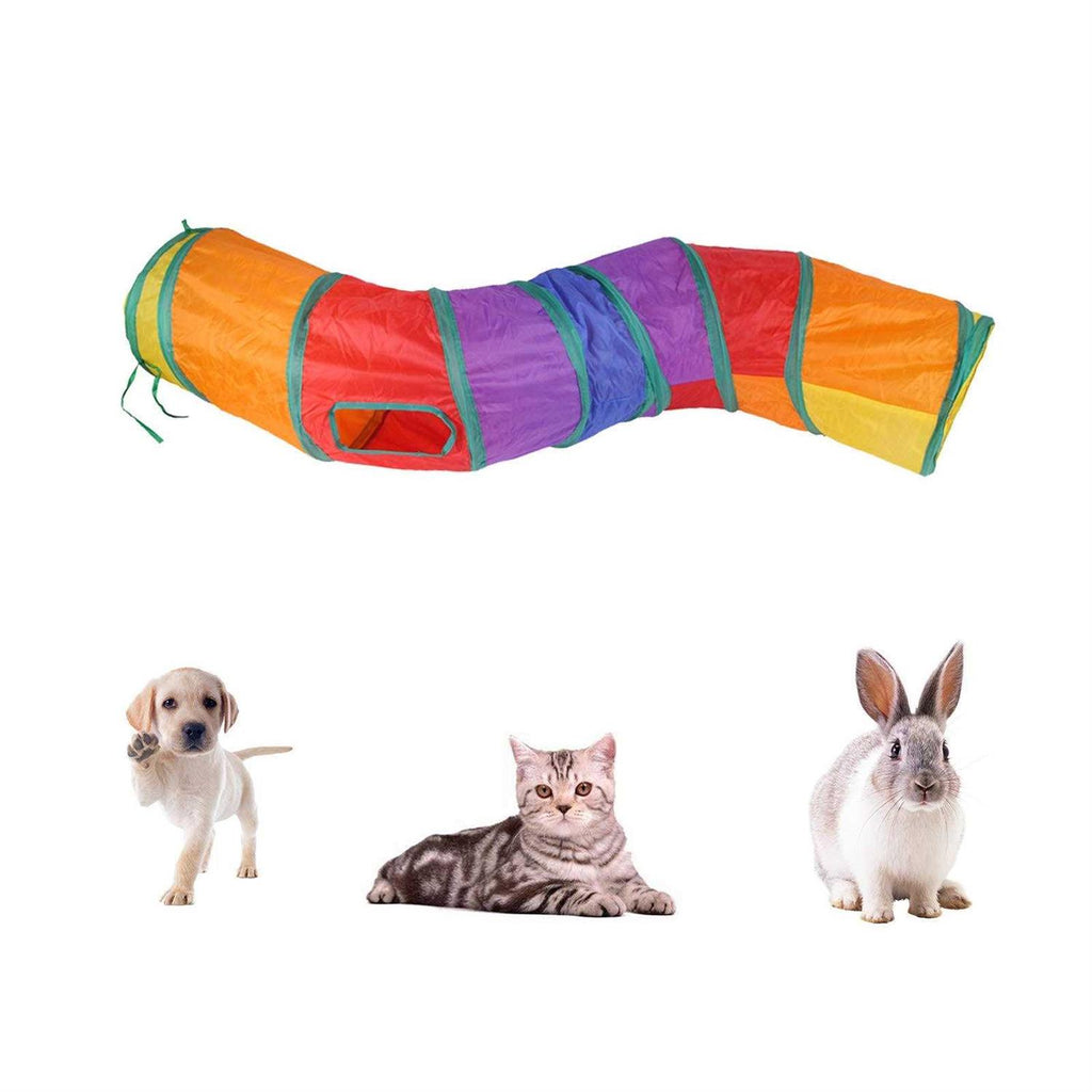 Cat Tunnel Interactive Rabbit Tunnel Toys Pet Toys Play Tunnels Crinkle Collapsible Pop Up E232464