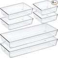 6 Pcs Clear Acrylic Drawer Organizer Set E1461