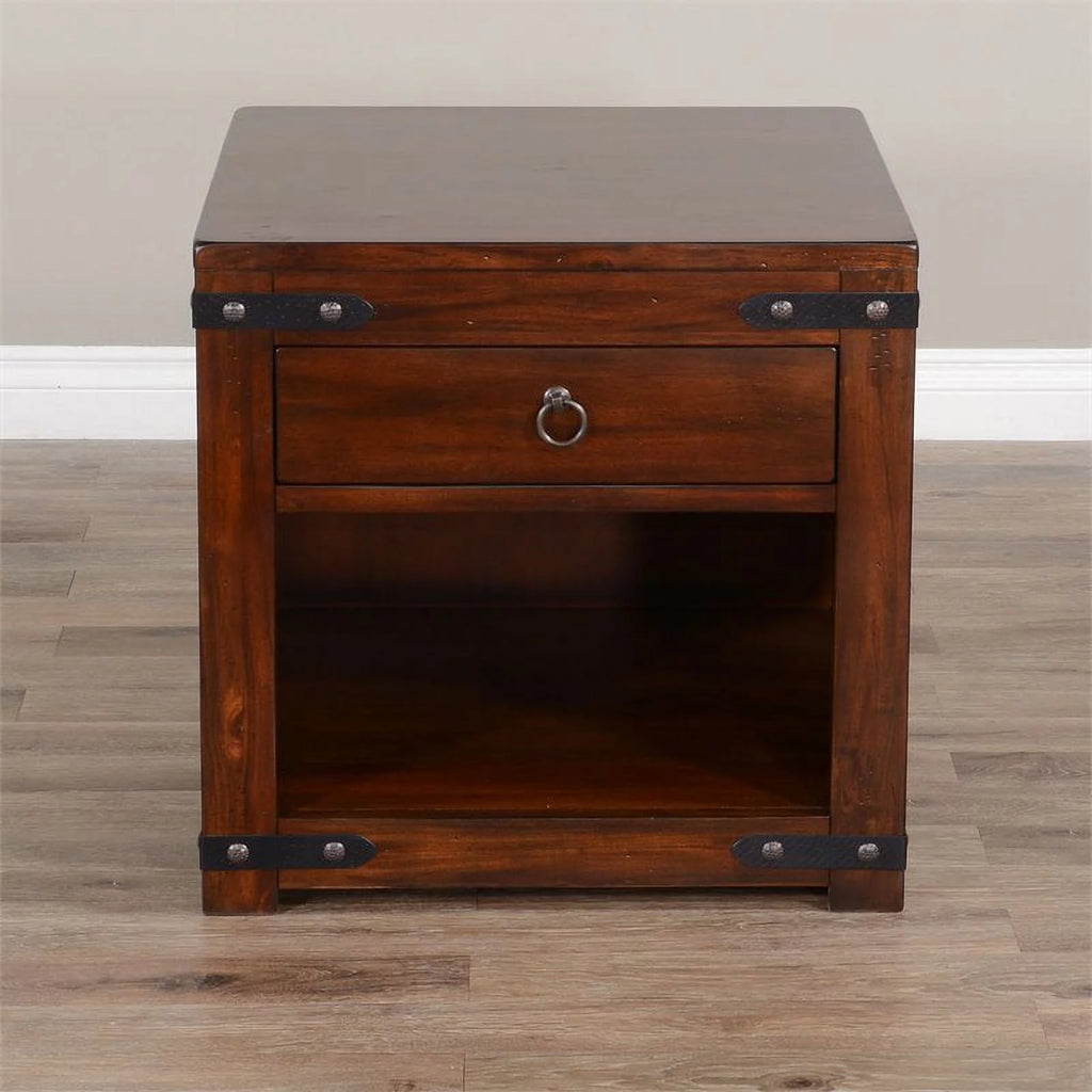 Dark Chocolate Wood End Table Set of 2 V797