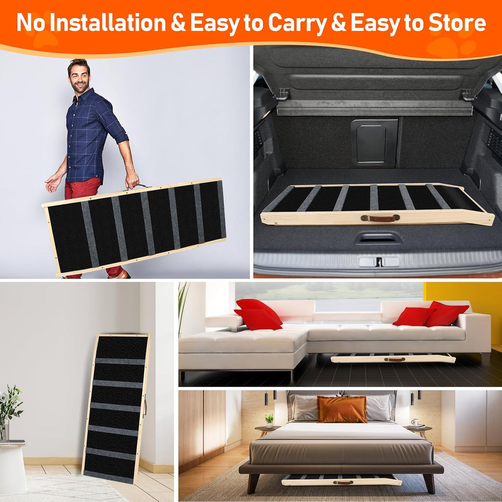 46.5" Adjustable Folding Pet Ramp B707260