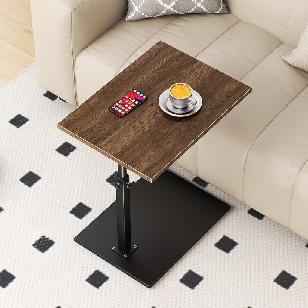 Adjustable C Table End Table 19.6 inch 360° Swivel TV Tray Table R68908
