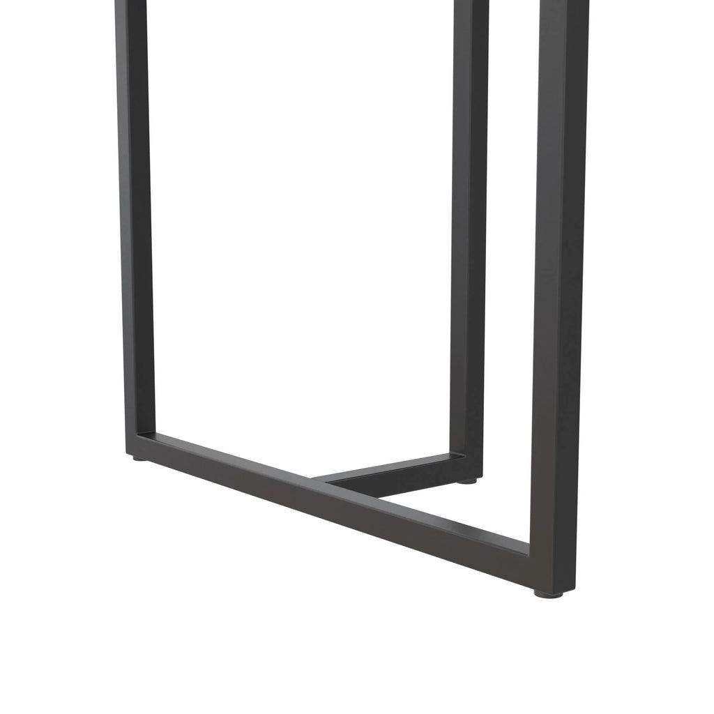 Black Marble Top Dining Table with Black Legs V7416