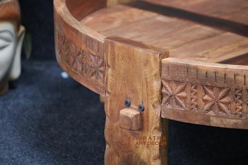 Round Solid Wood Coffee Table (45x45x20 cm) B723684