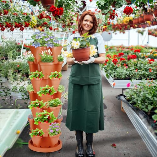 2 Set of 7 Tier Vertical Garden Planter White O661497