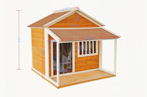 Brown Weatherproof Wooden Dog House R6434