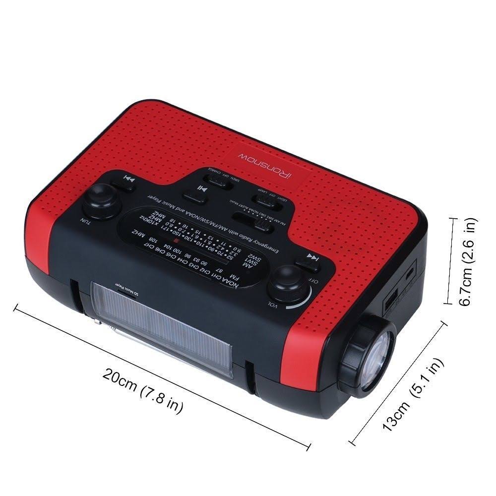 Solar Hand Crank Emergency AM/FM/SW/WB Radio with Alarm V286697
