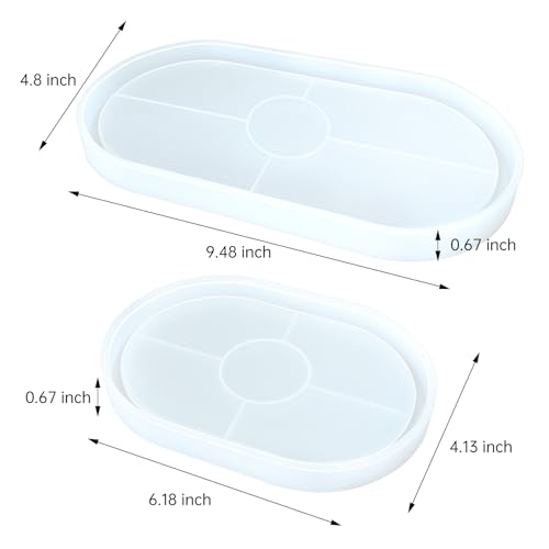 3 Pcs Silicone Rectangle Resin Molds I17871