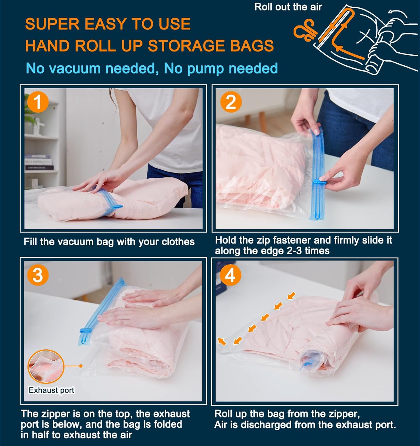 10 Pack Vacuum Storage Bags for Comforters and Blankets W901