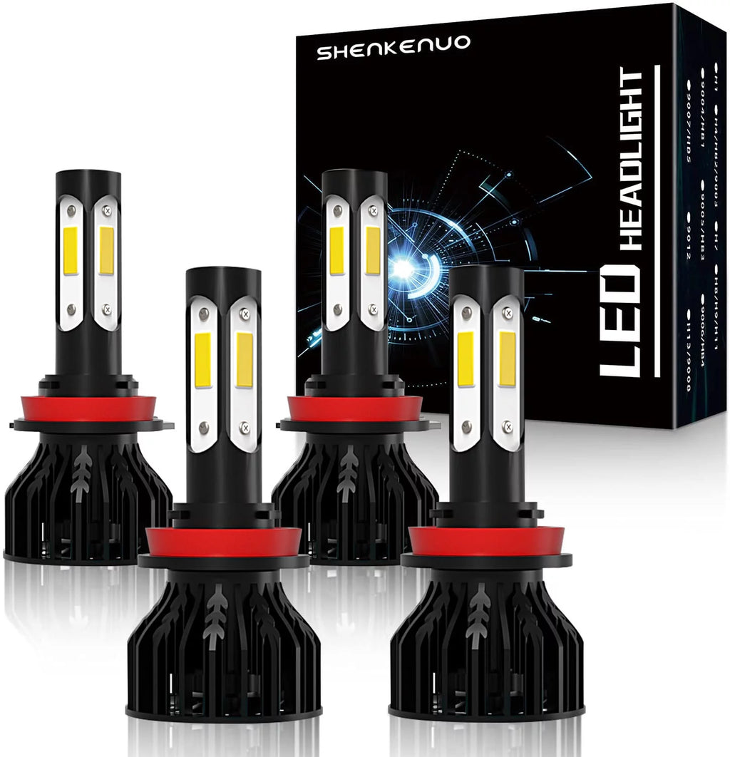 LED Headlight Bulbs H9 H11 High Beam Low Beam 4pc G740362
