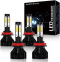 LED Headlight Bulbs H9 H11 High Beam Low Beam 4pc G740362