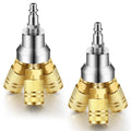 2 Pcs 3 Way Air Manifold Air Hose Splitter with 3 Steel Couplers and 1/4" Male NPT Plug P4429