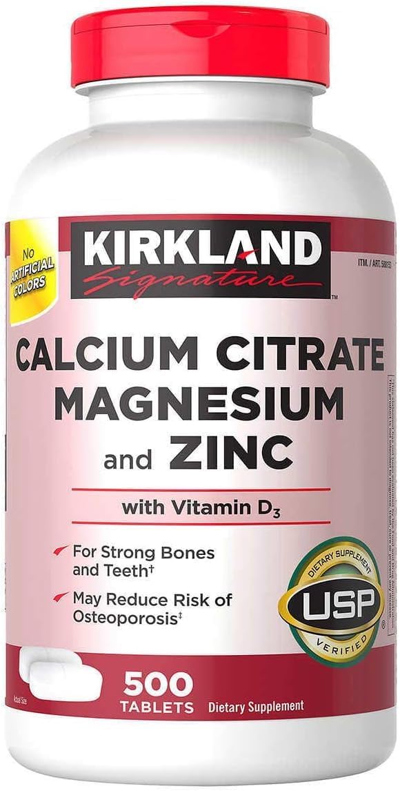 Calcium Citrate 500mg, 2-Pack of 500 Tablets Each for 1000 Ct A165