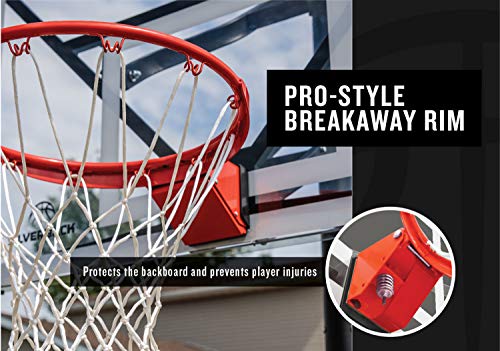 54" and 60" In-Ground Basketball Hoops with Adjustable-Height Basketball Goal Backboard Z6938