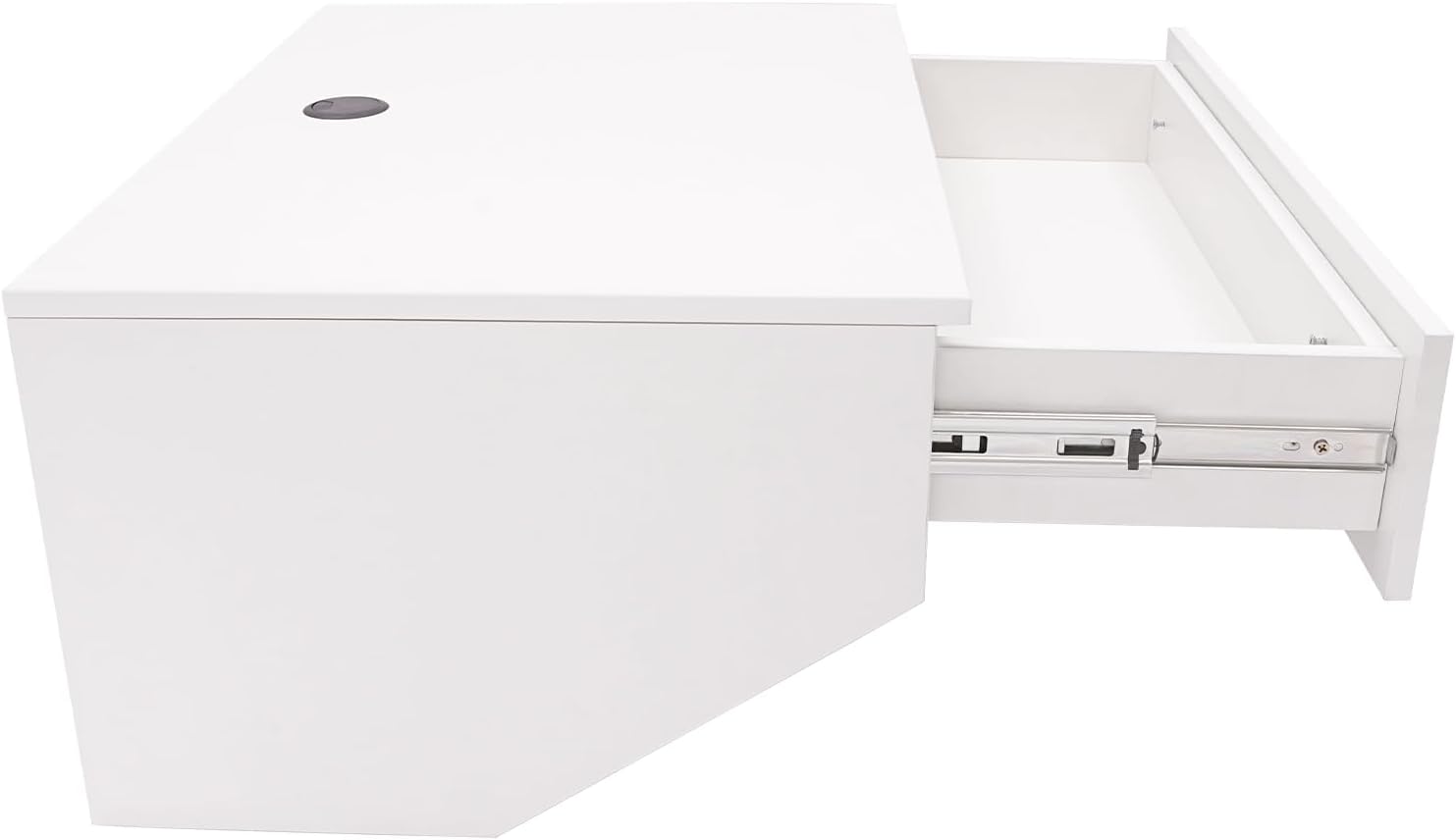 White 28.4x19.2x13in Wall Mounted Desk with Pull Out Drawer N167142
