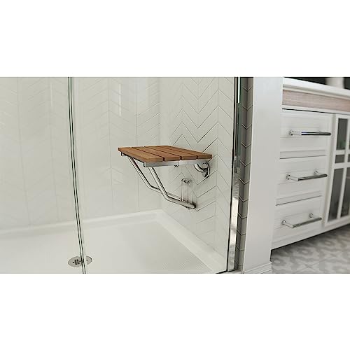 Teak Shower Seat, 20" W x 14" D W32698