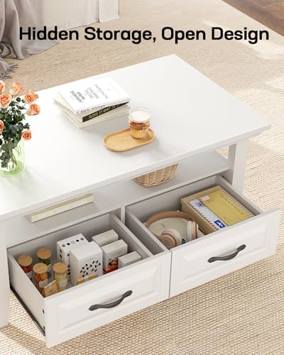 Natural Oak Lift Top Coffee Table with Storage B342870
