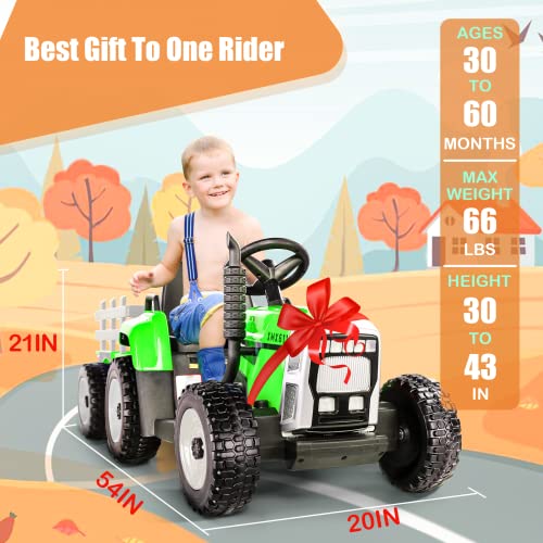 12V Battery Powered Electric Ride on Tractor with Remote Control O9676