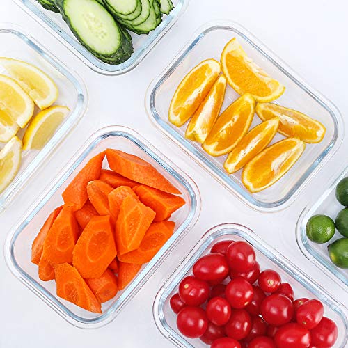 10-Pack 22 Oz Glass Meal Prep Containers with lids L643207