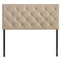 Gray Linen Upholstered Queen Headboard K18677