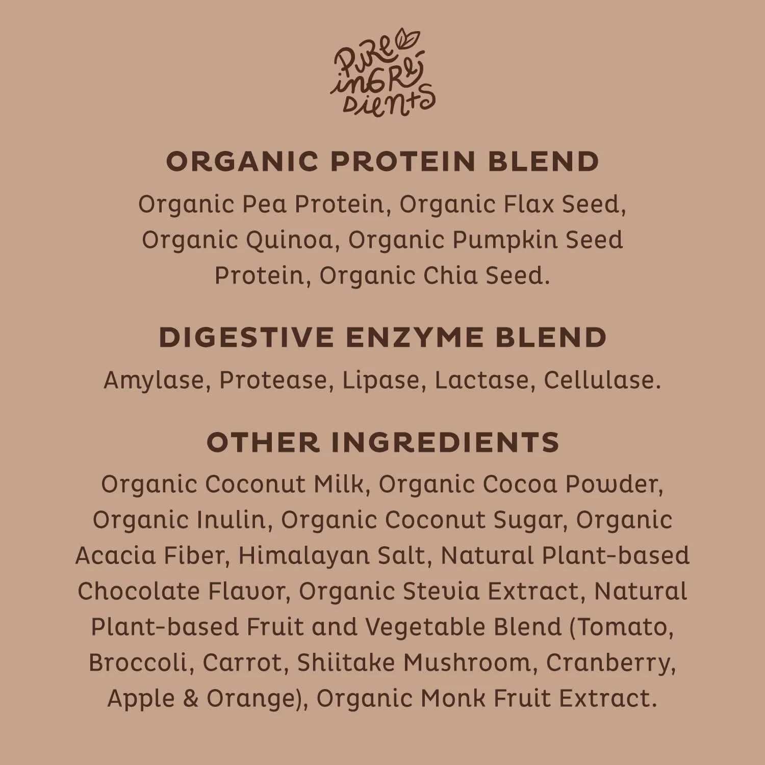 Chocolate Organic Pea Protein Powder, 30 Servings V890