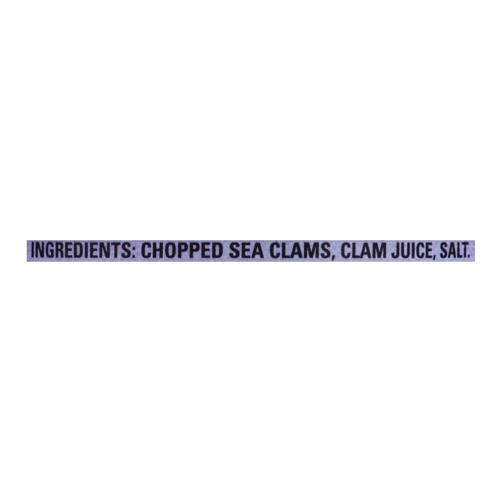 Chopped Wild Atlantic Surf Clams - Case of 12 - 6.5 OZ L28067