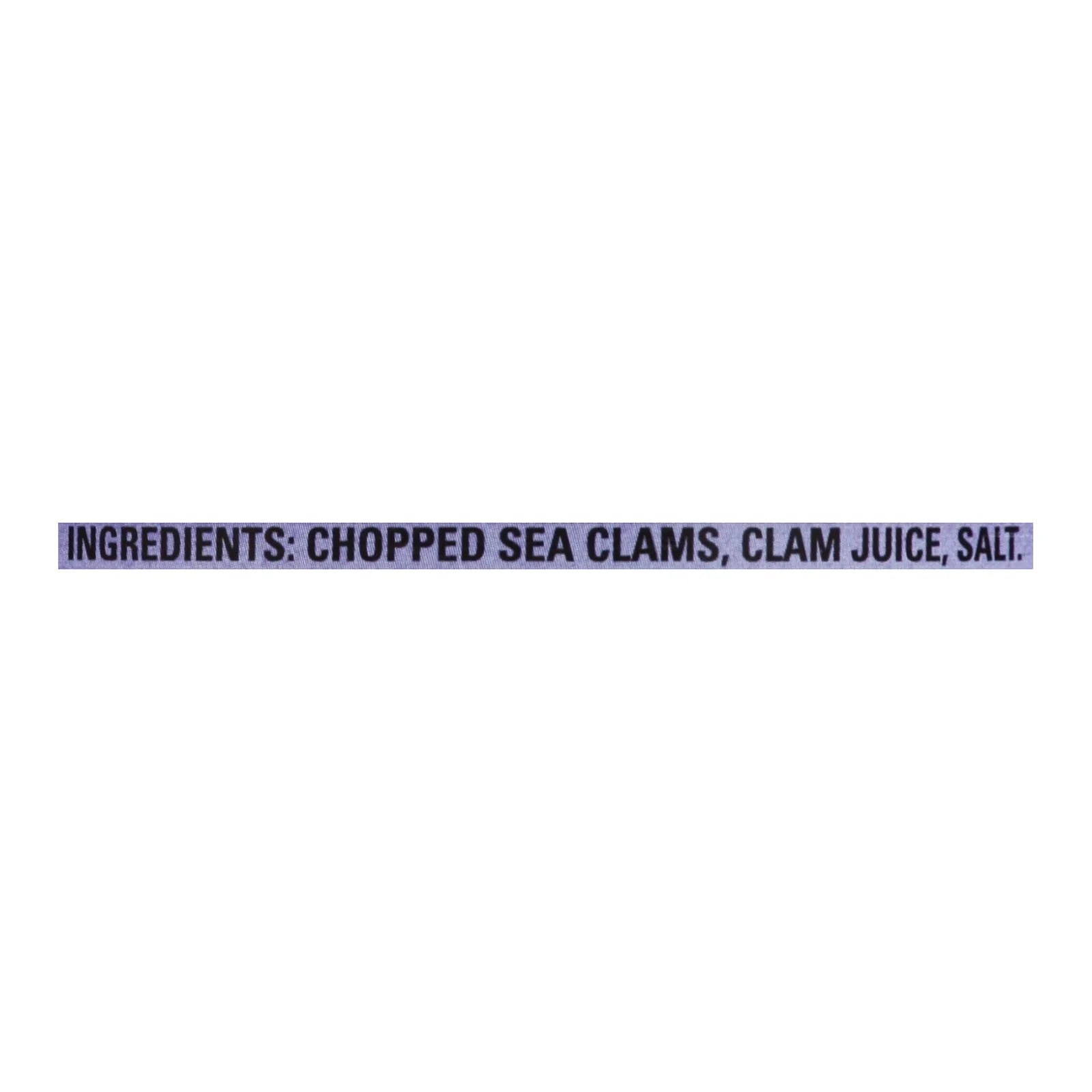 Chopped Wild Atlantic Surf Clams - Case of 12 - 6.5 OZ L28067