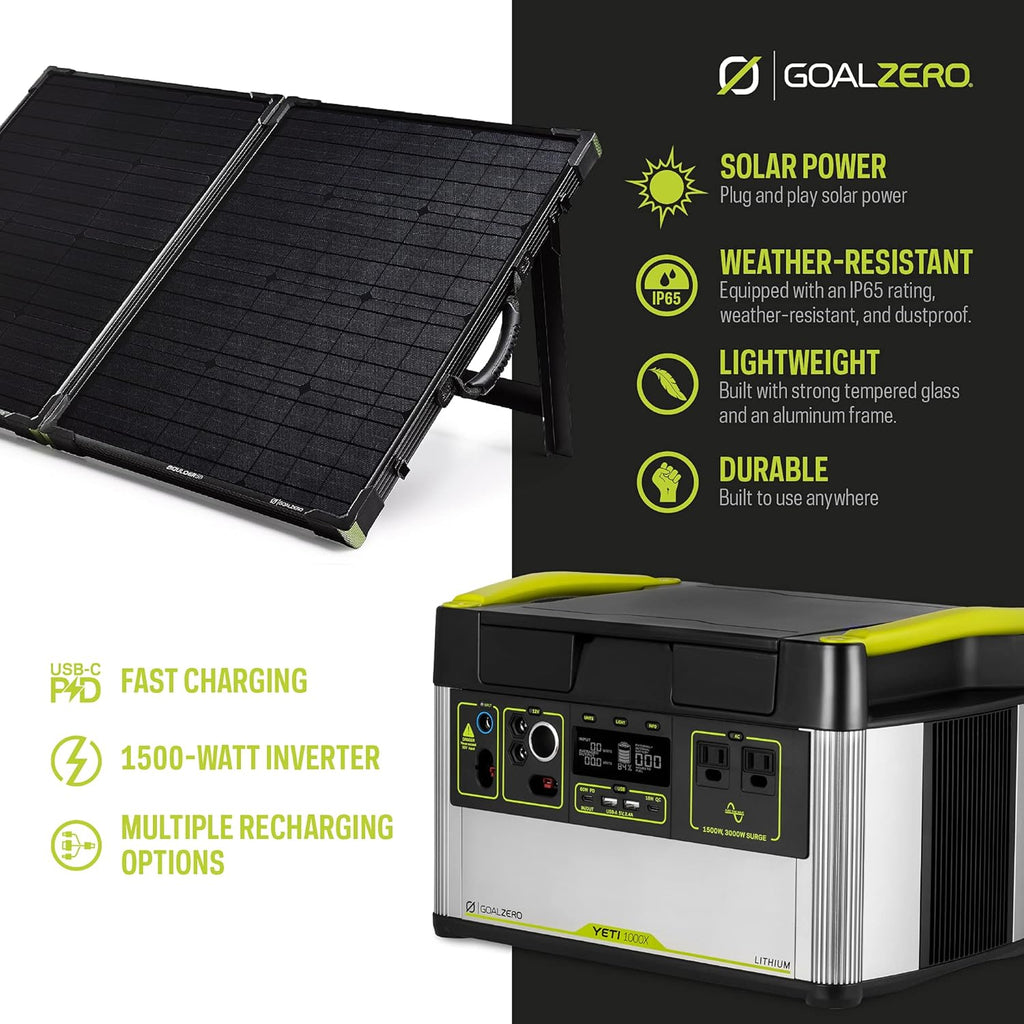 Yeti 1000X Solar Kit with Boulder 100 Briefcase K3044
