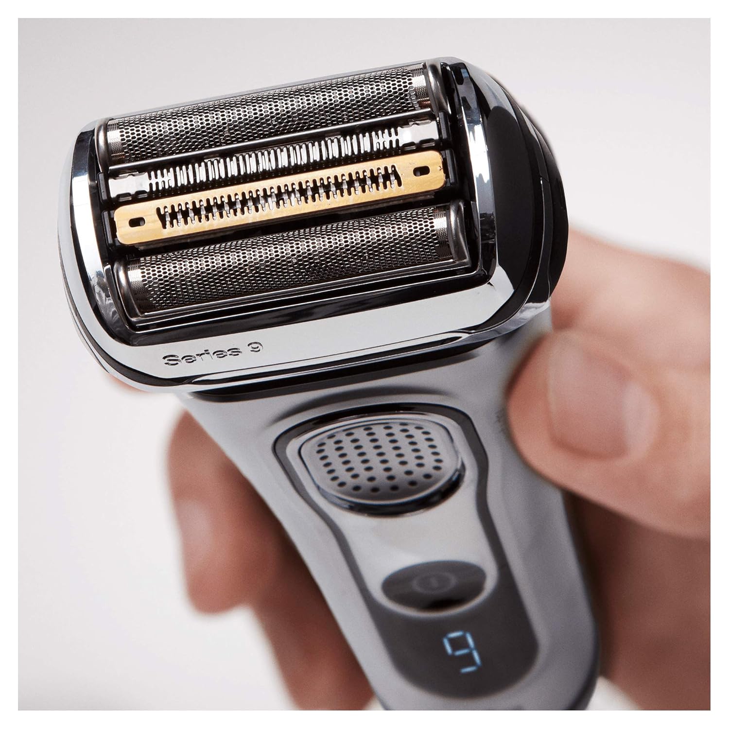 Silver Electric Shaver, Wet and Dry, Rechargeable Cordless Razor with Clean & Charge Station and Travel Case J2895