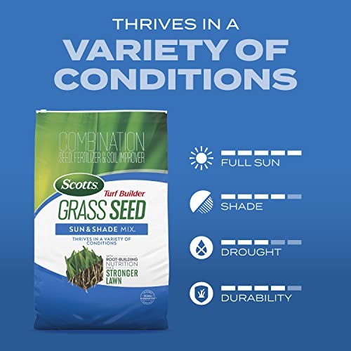 5.6 lbs. Grass Seed Sun & Shade Mix with Fertilizer and Soil Improver F364311