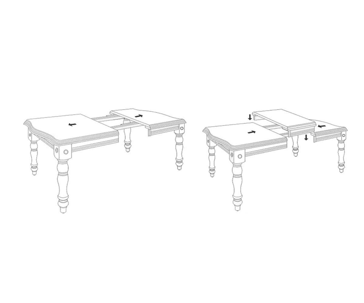 Black Cherry Distressed Antique Dining Table Set Y794