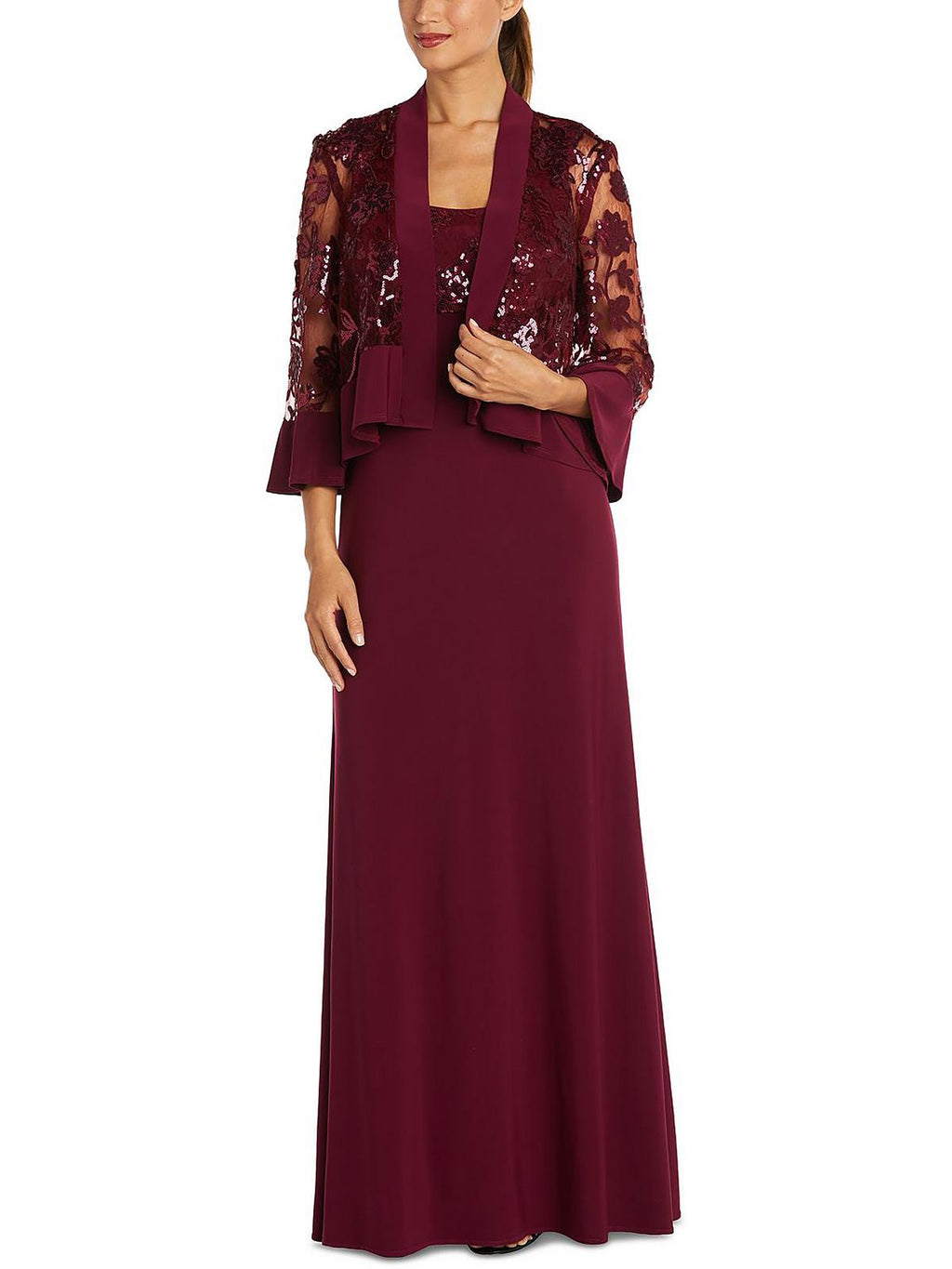 Petites Lace 2PC Evening Dress A328876