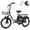 Peak 750W Brushless Motor Folding Trike Ebike with 468Wh Removable Battery Q868669