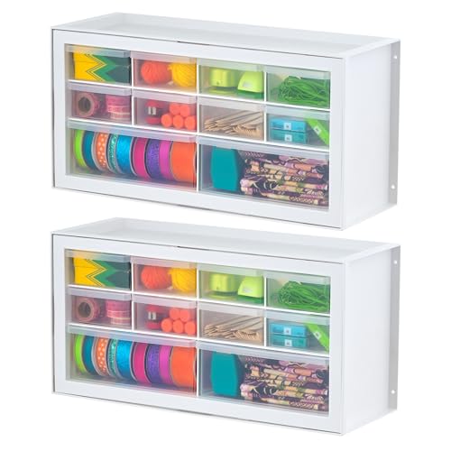 24-Drawer Black Plastic Drawer Storage Organizer S294