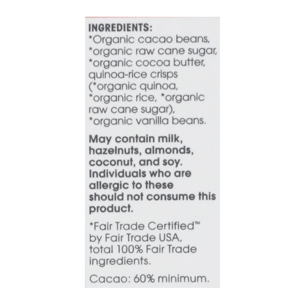 Organic Chocolate Bar - Case of 12 - 2.82 oz Bars T867801