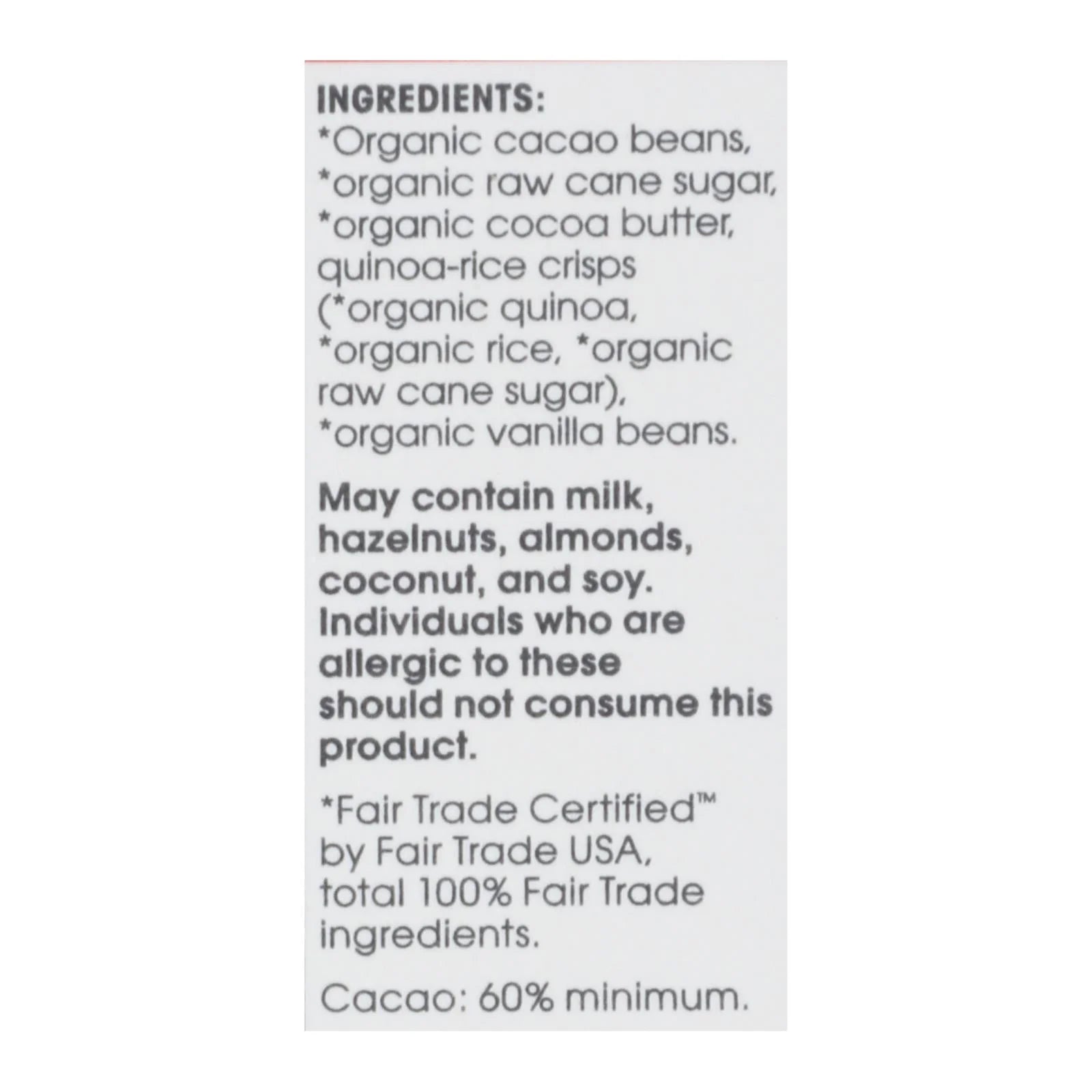 Organic Chocolate Bar - Case of 12 - 2.82 oz Bars T867801