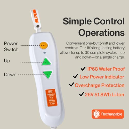 Portable Floor & Bath Lift, 19lbs, 330 Lbs Capacity, IP68 Waterproof I636