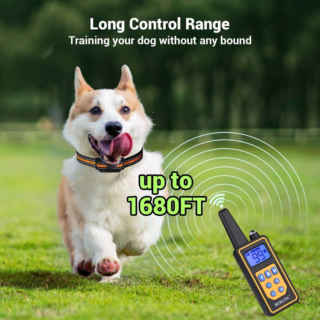 2600FT Dog Training Collar with Remote 3 Modes Beep Vibration Shock A62984