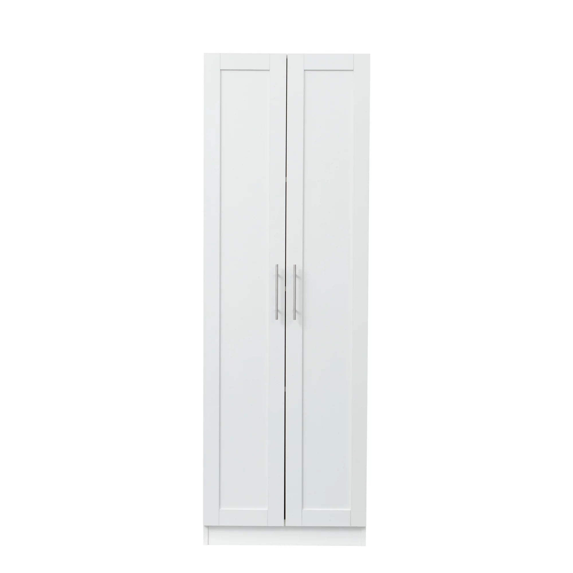 White 2 Door 3 Partition Wardrobe Cabinet Q715
